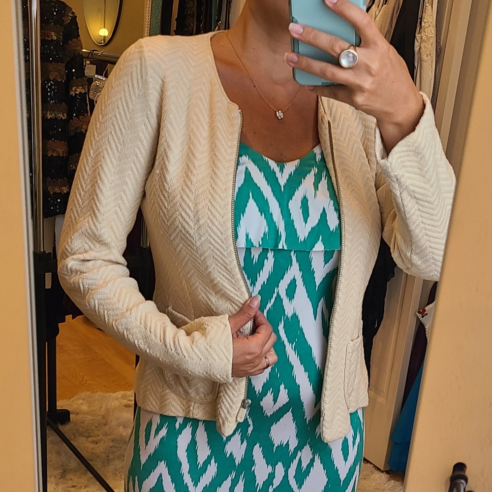 Rosie Neira Anthropology Zip Up Cardigan - M